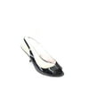 Pre-owned|Miu Miu Womens Leather Peep Toe Slingback Kitten Heels Black Size 7.5US 37.5EU