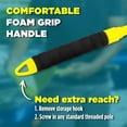 thumbnail image 4 of Invisible Glass 95160 Reach & Clean Glass Windshield Cleaner Tool Kit With Extendable Handle, 2 Reusable Quick Change Microfibers, and Storage Bag for Auto Windshield, Trucks, SUVs, RVs, and Windows, 4 of 10