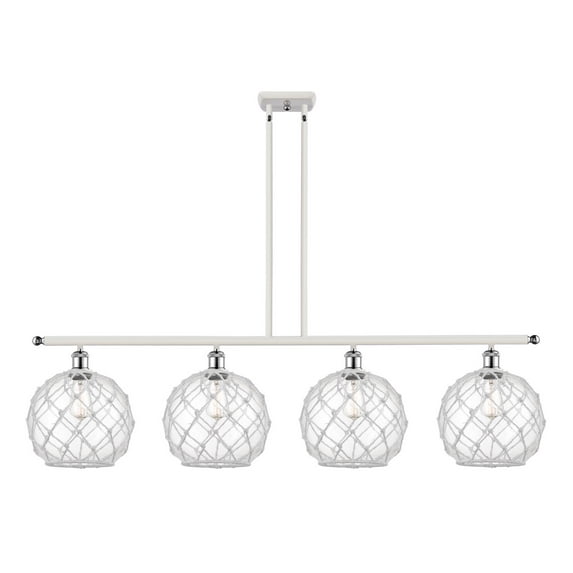 516-4I-WPC-G122-10RW-LED-Innovations Lighting-Large Farmhouse Rope-14W 4 LED Island in Industrial