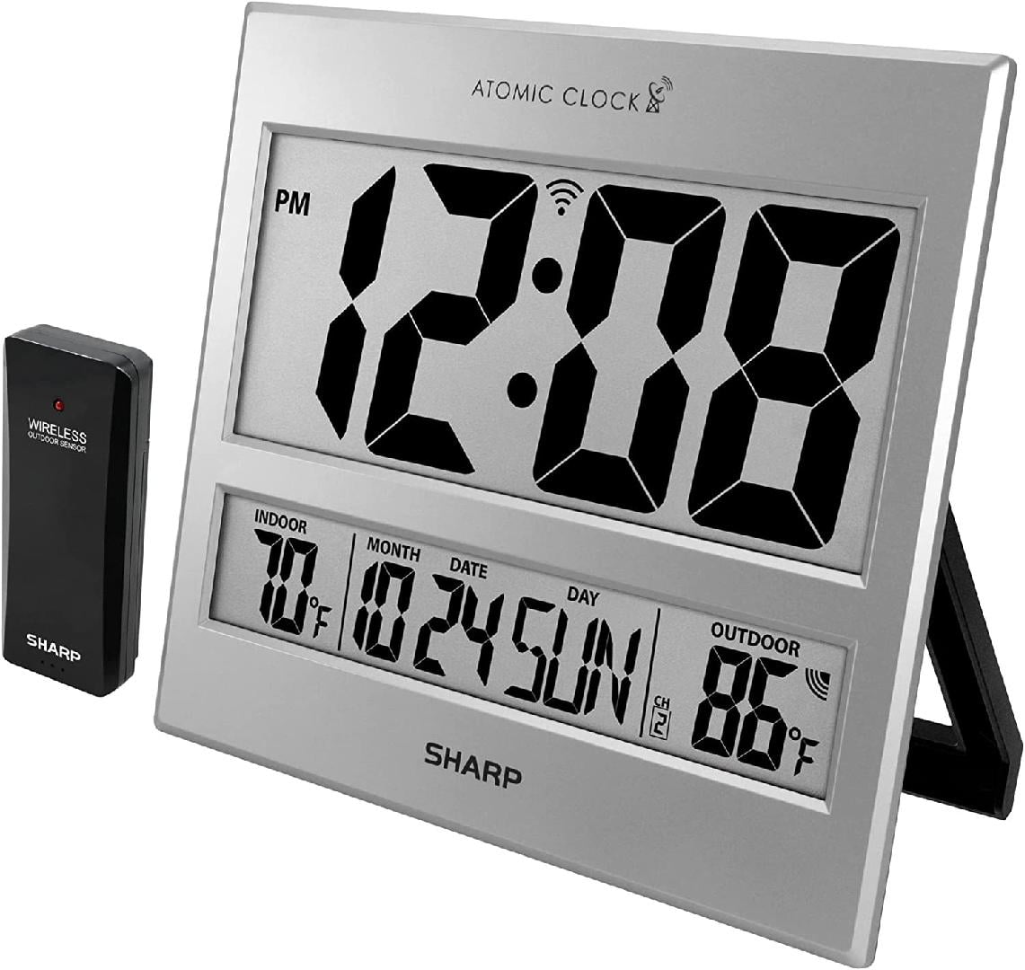 Atomic Clock Atomic Accuracy Never Needs Setting! Silver Tech