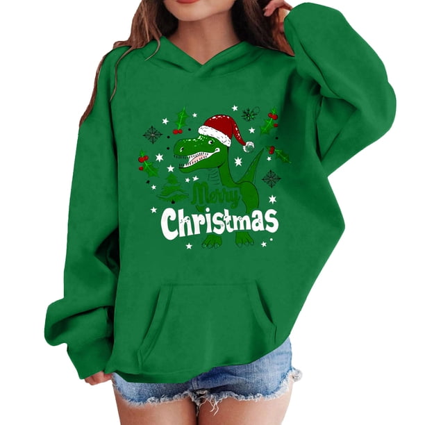 Sudadera con capucha para niñas y niños, sudadera de manga larga con cuello redondo y estampado de moda, jersey con bolsillo, sudadera de poliéster para niñas