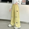 thumbnail image 4 of XXWXYD Little Girl Wide Leg Sweatpants Baggy Barrel Sweatpants for Girls Y2K Embroidered Dog Wide Leg Joggers Elastic High Waisted Cute Athleti𝖼 Trousers, 4 of 6