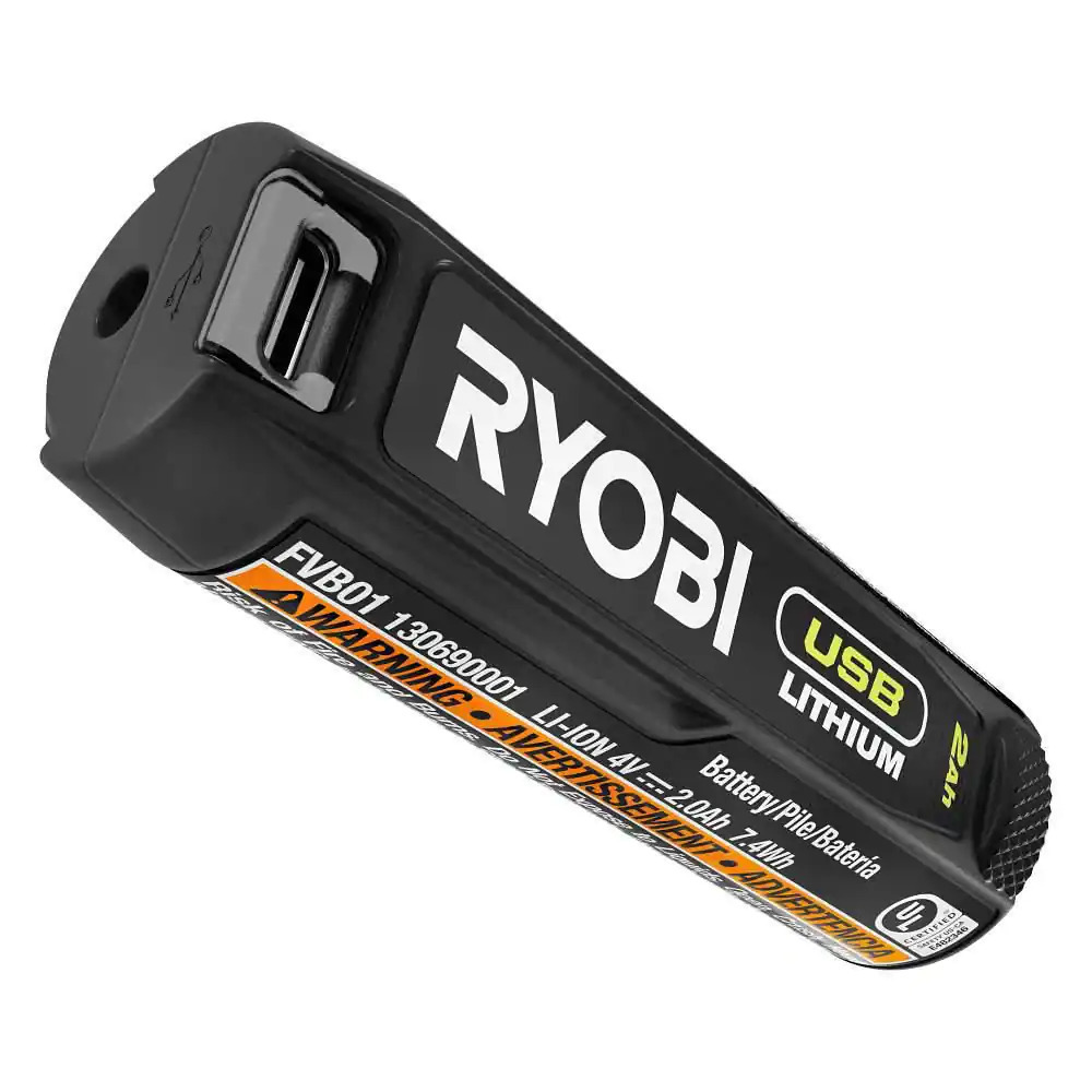 Ryobi FVB201 USB Lithium 2.0 Ah Rechargeable Batteries (2-Pack)