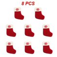 thumbnail image 1 of 1~8PCS New Year Christmas Socks Red Snowflake Alphabet Letters Christmas knitting Stocking Christmas Tree Decoration For Home, 1 of 5