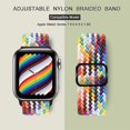 thumbnail image 2 of Correas elásticas de nailon Solo Loop compatibles con Apple Watch de 41 mm, 40 mm y 38 mm para mujeres y hombres. Correa trenzada elástica ajustable para iW., 2 of 5