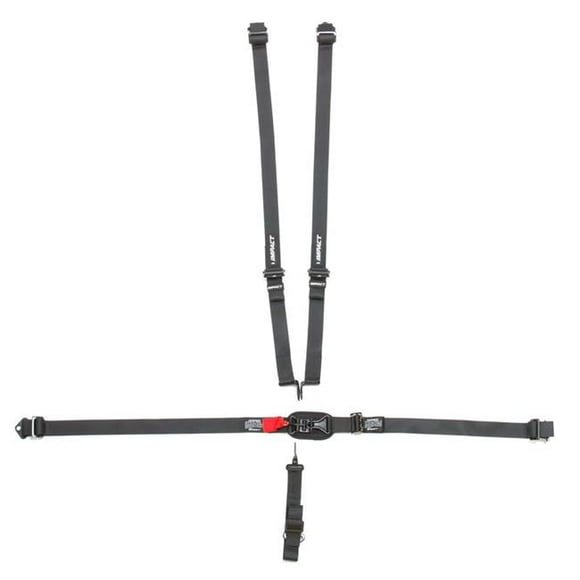Impact Racing 51115222 2 in. 5-Point Latch & Link Harness Pull-Down Individual Fixed Right Lap Shoulder Belts
