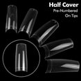 thumbnail image 4 of DALX 500 Pcs/set Artificial Nails False Half Nail Art Tips Acrylic UV Gel Assorted Kit with Storage Box, 4 of 8