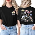thumbnail image 3 of Womens Tee Printed Short Sleeved Crew Neck Crop Tank Tops for Women,Black,S, 3 of 3