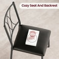 thumbnail image 3 of Small Kitchen Table and Chairs for 2 Compact Dining Table Set Rustic Brown Square Apartment Furniture for Small Spaces, 3 of 14