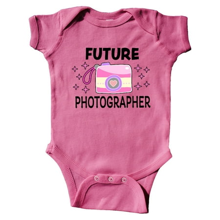 

Inktastic Future Photographer with Pink Camera Gift Baby Girl Bodysuit