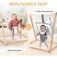 thumbnail image 2 of Ktaxon 2-in-1 Wooden Baby Jumper & Swing with Foldable A-Frame Stand, Stable Toddler Swing Set for Indoor & Outdoor Use, 2 of 7