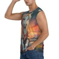 thumbnail image 3 of Fotbe Men's Starry Sky Cute Horse Print Men's Sleeveless Muscle Tank Tops Casual T-Shirts for Gym Workout Beach-Small, 3 of 8