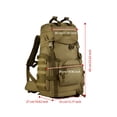 thumbnail image 4 of Soidarity para deportes al aire libre Bolsa grande impermeable Multi bolsillo Hombros Mochilas ajustables de gran capacidad Supervivencia Mochilas de mochilero Camuflaje marrón Soidarity OD023066-04, 4 of 6
