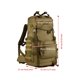 thumbnail image 4 of Soidarity para deportes al aire libre Bolsa grande impermeable Multi bolsillo Hombros Mochilas ajustables de gran capacidad Supervivencia Mochilas de mochilero Camuflaje marrón Soidarity OD023066-04, 4 of 6