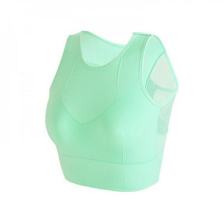 

Elaydool 3D Wirefree Breathable Splicing Yarn Beautiful Back Sports Bra Breathable Quick-Dry Elastic Full Cup Exposure-Proof Fintess Bra