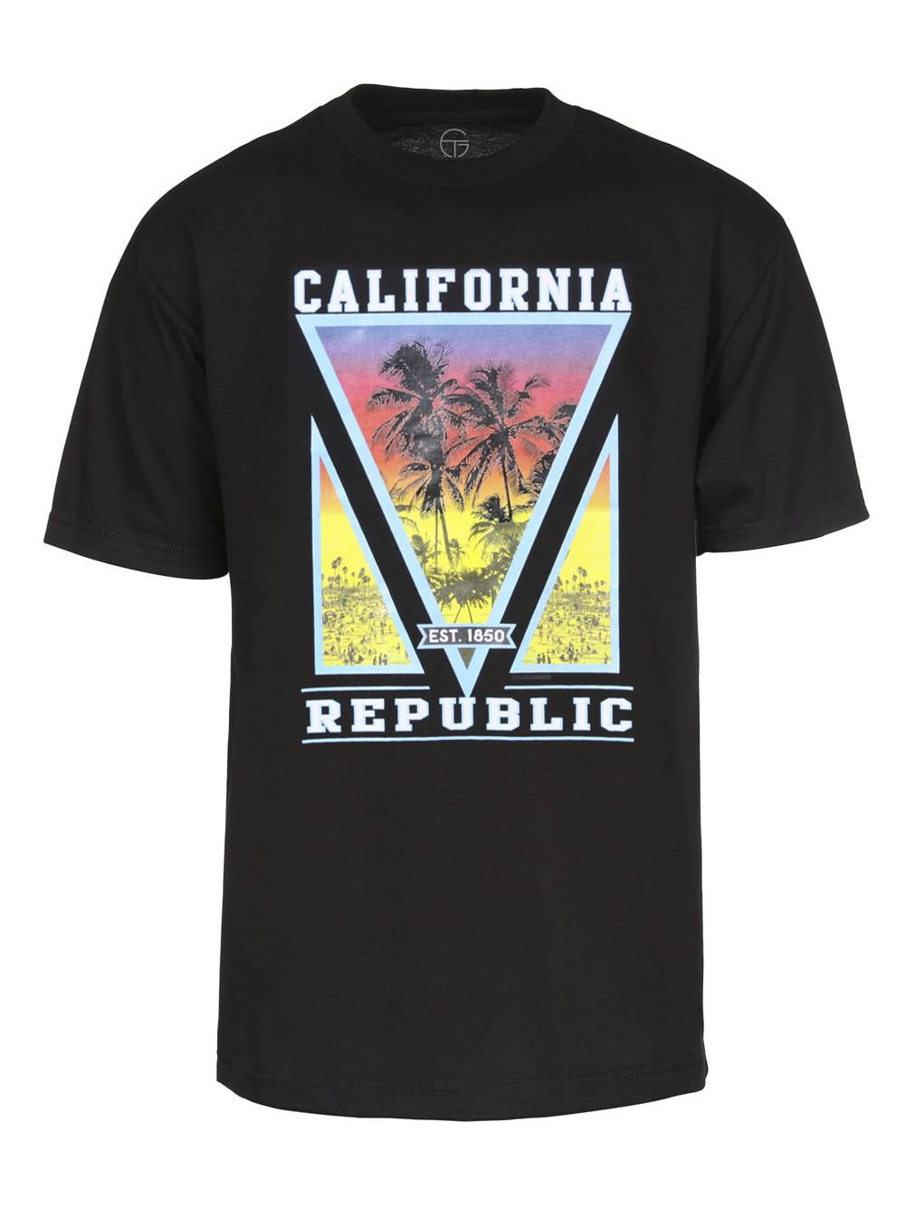 California Pride Mens Short-Sleeve T-Shirts - Palm Trees - 2X-Large ...