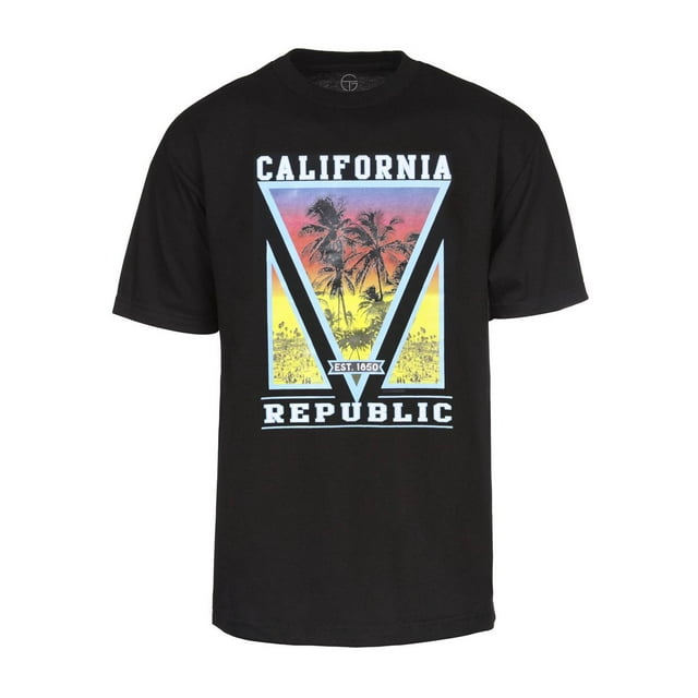 California Pride Mens Short-Sleeve T-Shirts - Palm Trees - 2X-Large