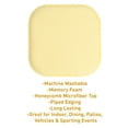 thumbnail image 3 of Sweet Home Collection Memory Foam Honeycomb Non-Slip Back 16" x 16" Chair Pad - Yellow, 2 Pack, 3 of 7