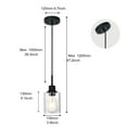thumbnail image 5 of Melucee 2-pack Pendant Light,Black Modern Pendant Light for Kitchen Island,Hanging Ceiling Light Fixture,Farmhouse Pendant Lighting for Dining Room Bedroom, 5 of 6