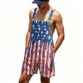 thumbnail image 7 of JAJAHO American Flag Overalls Mens Casual Rompers With Adjustable Straps Independence Day Celebration Bib Shorts 4Th Of July Outfit, 7 of 7