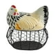 thumbnail image 1 of Cesta de almacenamiento de huevos con diseño de pollo, soporte para huevos de gallina con tapa para almacenamiento de huevos, contenedor de hierro colorido, 1 of 8