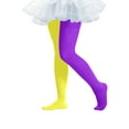 thumbnail image 1 of Cowsor Toddler Girls Dancing Tights Double Color in One Footed Velvet Leggings Stockings Pantyhose, 1 of 7