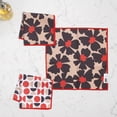 thumbnail image 3 of RITZ Flowers & Moons Microfiber Dish Cloth Set, 6-Piece, Retro Mid-Century Botanical & Geometric Pattern, 12" x 12", 80% Recycled, 3 of 6