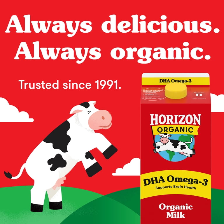 Horizon Organic, DHA Omega-3 Milk, 64 fl oz, Non-GMO, Organic