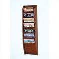 thumbnail image 1 of Wooden Mallet 7 Pocket Magazine wall Rack in Mahogany, 1 of 3