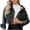 Black, variant on MuZeFu Coats Under $30 Women's Fashion Color Lapel Look Slimmer Sleeve Denim Jacket