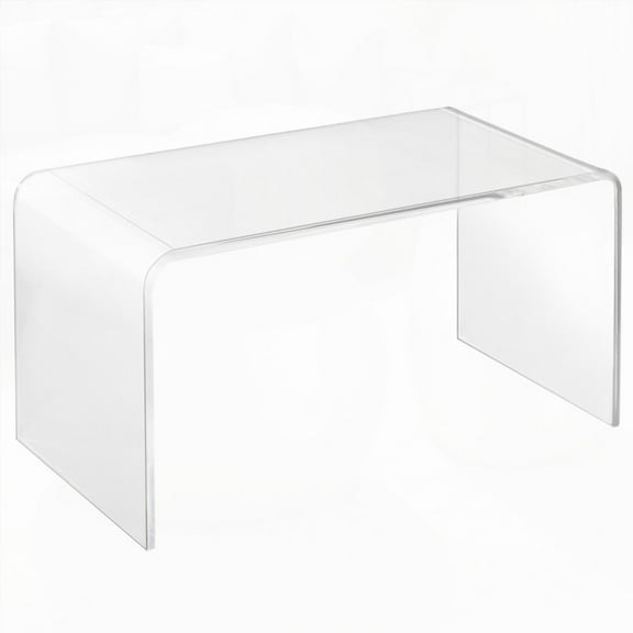 32" Long Transparent Acrylic Coffee Table for Minimalist Living Rooms, Easy to Clean
