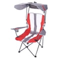 thumbnail image 3 of Kelsyus Chaise de Jardin à Baldaquin avec Porte-Gobelet Intégré, Rouge / Noir, Pack de 6, 3 of 12