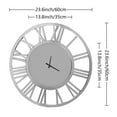 thumbnail image 2 of Round Mirror Wall Clock - 24" Modern Clocks Mirrored Wall Decor for Living Room Office Bedroom Fireplace Decor, 2 of 6
