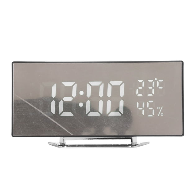 Reloj Despertador Digital Reloj Digital con Sensor de Luz Inteligente de Dos Modos de Pantalla Reloj LED de Diseño Curvo Moderno con Pantalla de Temperatura para el Hogar ANGGREK Otros