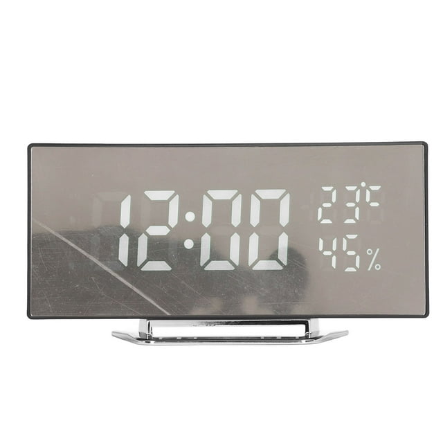 Reloj De Alarma Digital Grande, 3 Niveles De Brillo Moderno Reloj De Pantalla LED Con Repetición, Pantalla De Humedad De Temperatura, Batería USB Para Dormitorios
