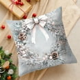 thumbnail image 4 of Christmas Holiday Pillow Cover Linen Decorative Throw Pillow Case for Sofa Couch Living Room Bedroom Seasonal Home Decor Festive Accent, 4 of 6