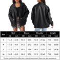 thumbnail image 2 of Chaqueta de piel sintética para mujer, chaqueta informal con cremallera, ropa de calle Vintage Kuymtek Negro T L para Mujer, 2 of 7