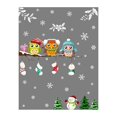 thumbnail image 2 of Merry Christmas Birds Snowflake Christmas Tree Owl Boots Pattern Wall Sticker Removable Wallpaper, 2 of 9