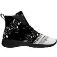 thumbnail image 4 of Aidianart Womens Music Note High Top Shoes High Top Sneakers Size 15.5, 4 of 5
