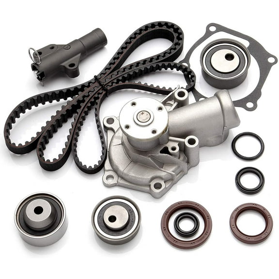CCIYU Timing Belt Water Pump with Gasket Tensioner Bearing Fits 2004-2009 Mitsubishi Eclipse Galant Lancer Outlander 2.4L SOHC 4G69
