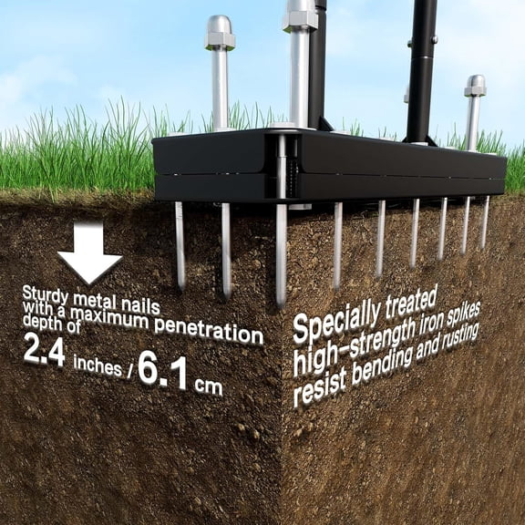 Pro Lawn Aerator Tool – Grass & Yard Aerator, 21 Iron Spikes, Ergonomic & Efficient Automatic Reset, Improves Lawn Health