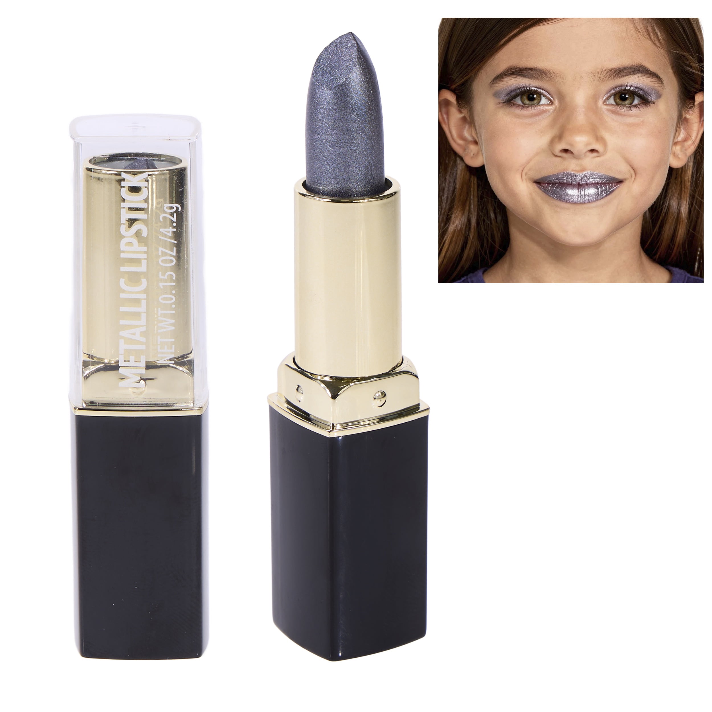 Expressions Ultra High Gloss Liquid Lipstick for Costume Makeup - Black