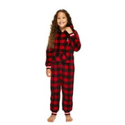Unisex Kids Red Paid Family Sleepwear Onesie