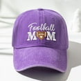 thumbnail image 2 of ZRBYWB Baseball Cap Embroidered Football Mom Love Baseball Washed Baseball Caps Casual Outdoor Comfort Shade Unisex Comfort, 2 of 3