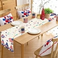 Independence Day Linen Table Flag Holiday Celebration Dining Table