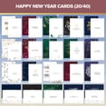 thumbnail image 2 of [ Paquete de 40 Tarjetas Decorables con Foil para Año Nuevo 13x18 cm ], 2 of 6