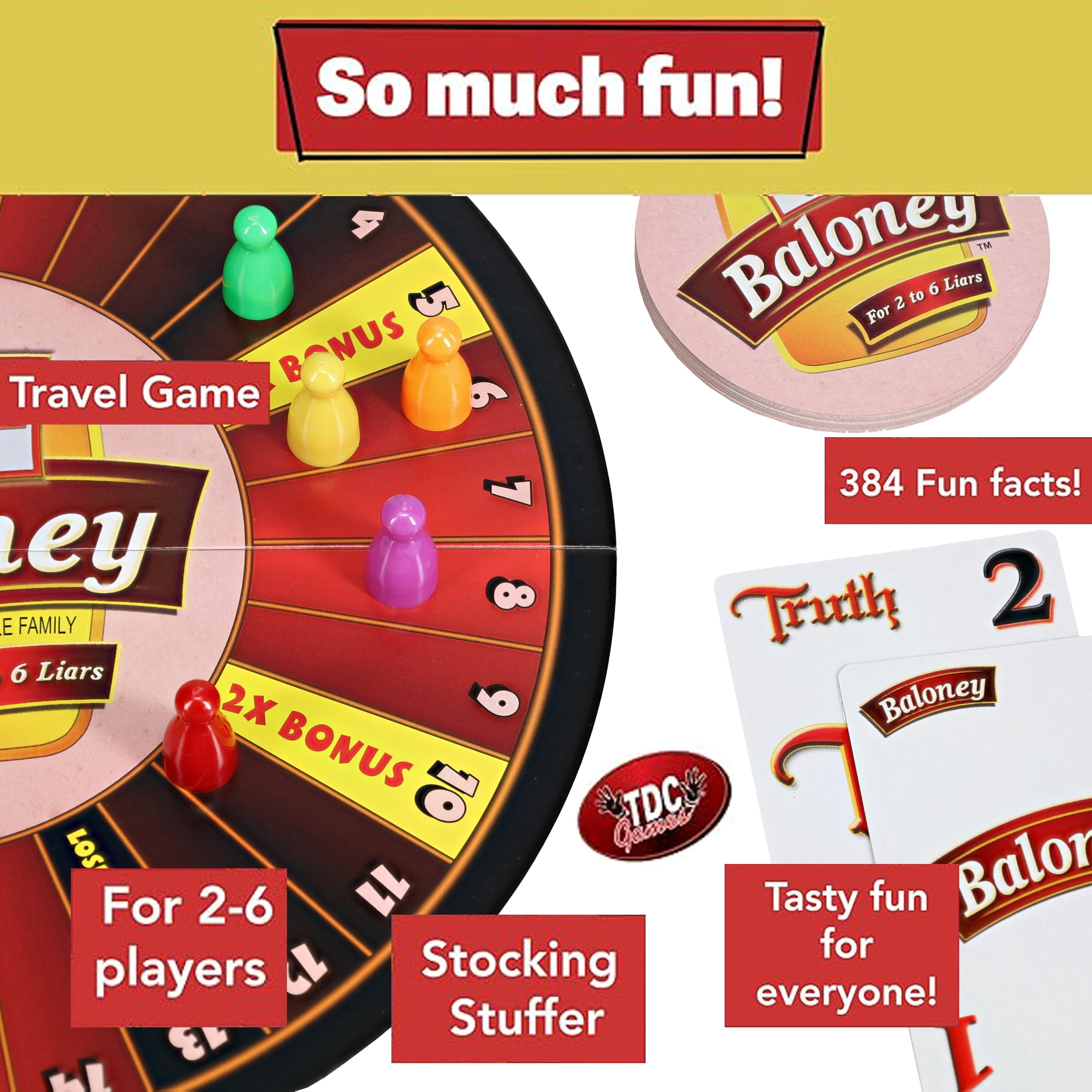 TDC Games The Game of Baloney Board Game - 2-6 Players