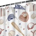 thumbnail image 3 of Baseball Uniform Pattern Shower Curtain 84"x72" ,Bathroom Decorative Shower Curtains Set with 12 Hooks,Modern Waterproof Washable Shower Curtain, 3 of 6