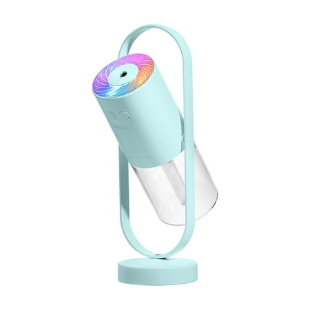 

Nhthy USB Powered Humidifier with Night Light 360° Rotary Atomization Humidifier and Lamp Silent Operation Mini Humidifier for Bedroom Use Easy to Carry Personal Mist Humidifier Light Blue