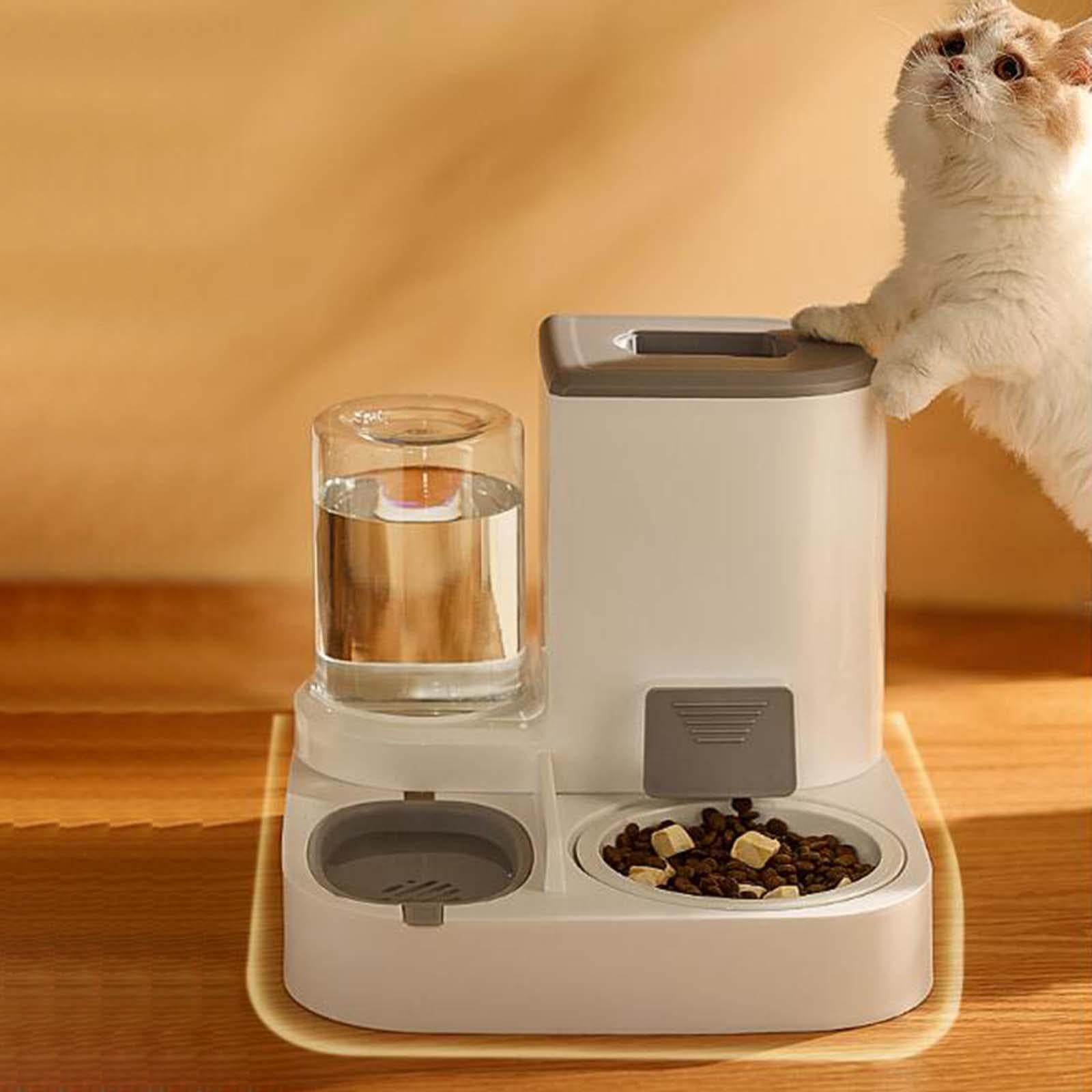 Pet Feeder and Water Food Dispenser Automatic for Dogs Cats 2 in 1 Gravity Refill Feeding Large Capacity for Small Large Pets Puppy Kitten Rabbit Bunny